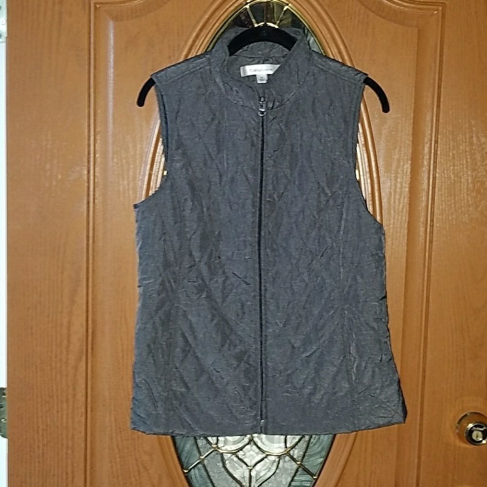 Croft & Barrow charcoal quilted  vest. Sz. M NWOT